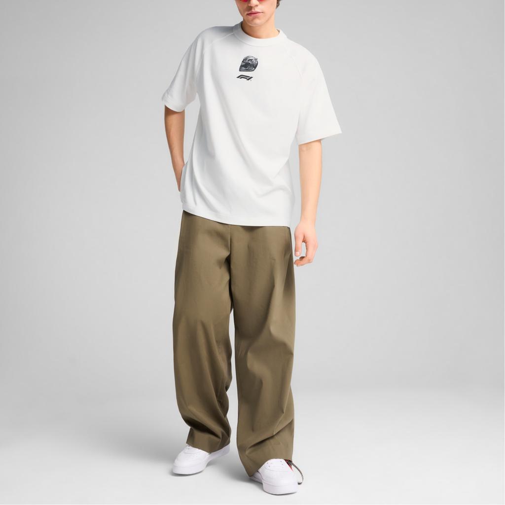Puma Loose Fit Logo Crew Neck Short Sleeve T-Shirt Men Tops White 630131-02