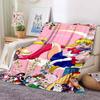HD S-Sailor M-Moon Flannel Throw Blanket 3D Cartoon Print Soft Warm Lightweight Sofa Bed Cover Girls Bedroom Travel Decor Gift