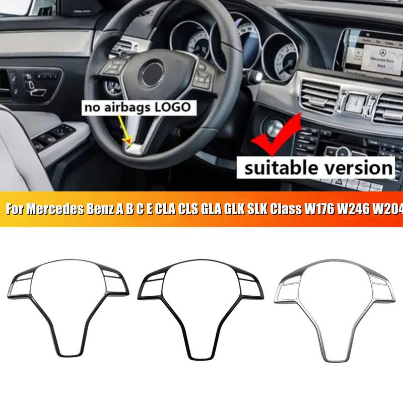 Für Mercedes Benz A B C E CLA CLS GLA GLK SLK Klasse W176 W246 W204 W207 W212 W117 Auto Innen Lenkradabdeckung Zierrahmen
