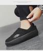 Xuheng Men's Winter Corduroy Warm Plus Velvet Low-Top Outdoor Cotton Shoes