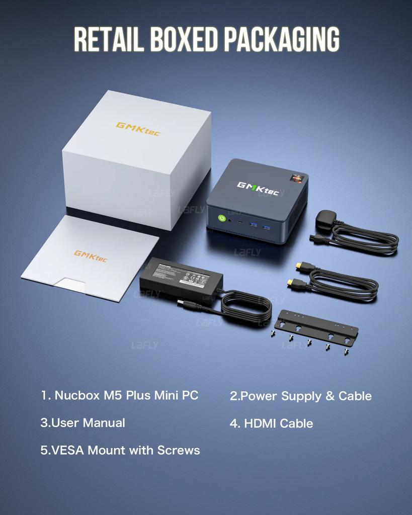 GMKtec M5 Plus Ryzen 7 5825U Mini PC Win11 Pro DDR4 SO-DIMM NVMe M.2 SSD WiFi6E BT5.2 Tri-Display Desktop Office Gaming Computer