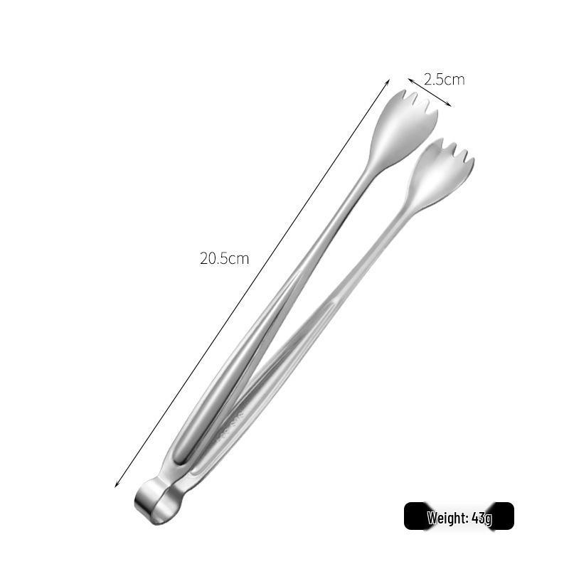 304 Stainless Steel Long Handle Serrated Tongs for Towels, Ice, Sugar, Buffet, Barbecue, and Steak.