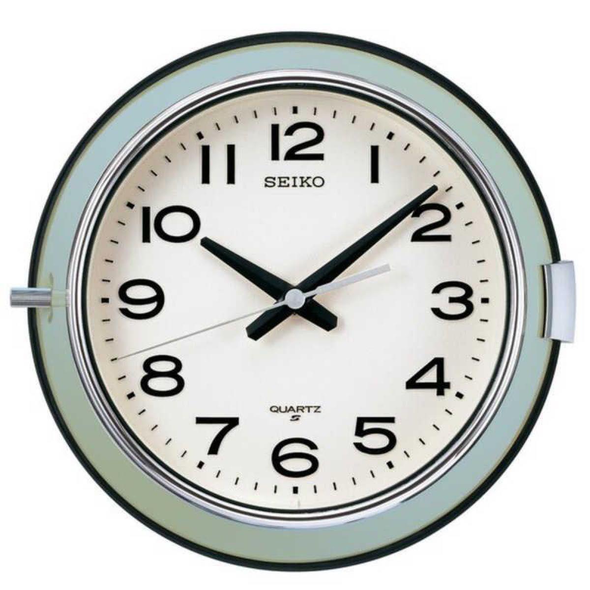 Used New and unused Seiko Wall Clock Dustproof KX816M Light Green Bus Clock KS474