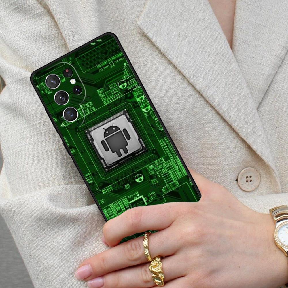 Inside Circuits Design Cool Fun Cell Phone Case for Samsung Galaxy S26 Ultra S25 S24 S23 S22 S21 S20 Note10 Cover Galaxy S20 5G
