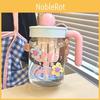 Glass Cup With Straw For Women High Borosilicate Insulated Tea Water Bottle Summer Office Gift