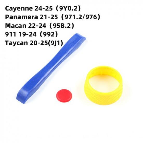 1x Colorful ABS Car Steering Wheel SC Knob Upgrade Change For Porsche 718 Macan