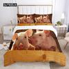 Pig Duvet Cover Set Queen Size Microfiber Cute Pig Animal Theme Twin Bedding Set Farm Animal 2/3pcs Quilt Cover for Boys Girls