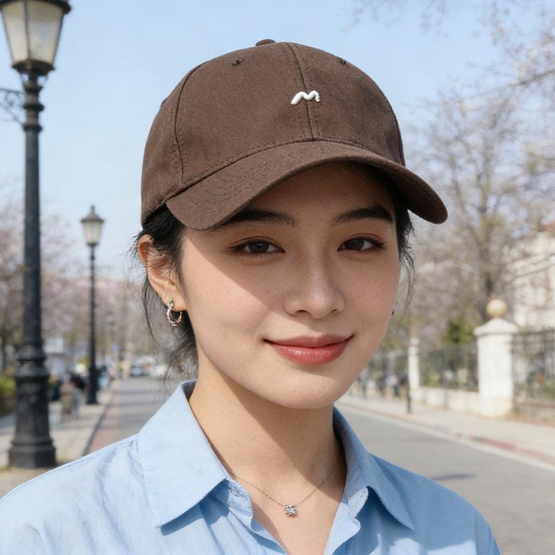 Vintage embroidered baseball hat women's spring and summer fashion versatile sun protection visor outdoor sports cap
