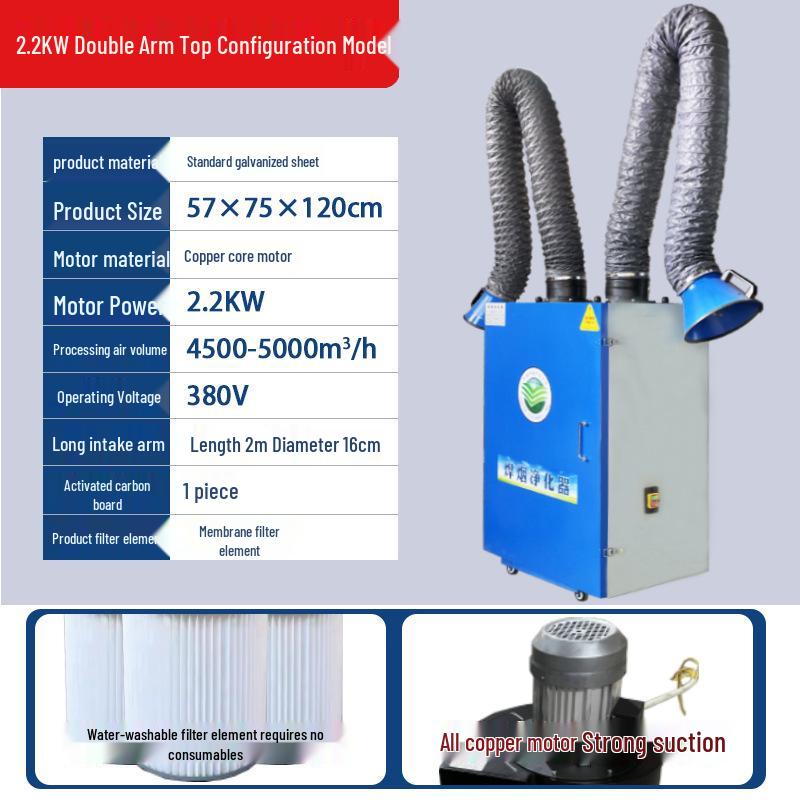 Mobile Electric Welding Fume and Dust Collector - Industrial Smoke Extractor
