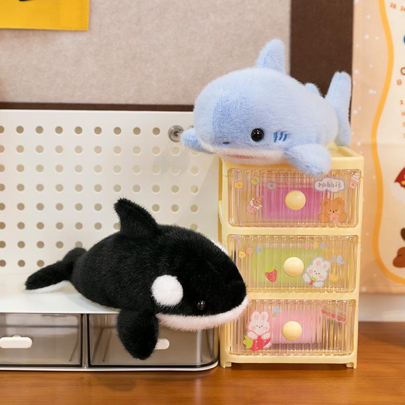 Ocean Series Black Killer Whale Plush Toys Aquarium Souvenirs Seal Palm Treasure Event Sprinkle Sharks