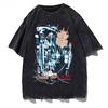 Serial Experiments Lain Zabawny Anime Graficzny Bawełniany T‑shirt Unisex Wygodny Harajuku Krótki Rękaw Streetwear Codzienny Top