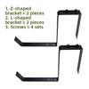 Weather Resistant Adjustable Iron Flower Pot Bracket for Balcony No Drilling Needed Set of 2 Sturdy Outdoor Supports