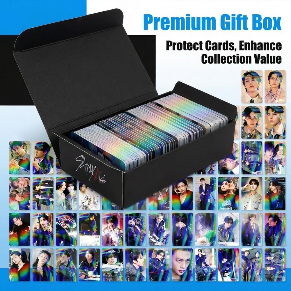 Stray Kids Aesthetic PhotoCards Holographic Small Card StrayKids Fan Goods Cards Kpop Idol Collect Birthday Gift Set Girls for Kid Friendly