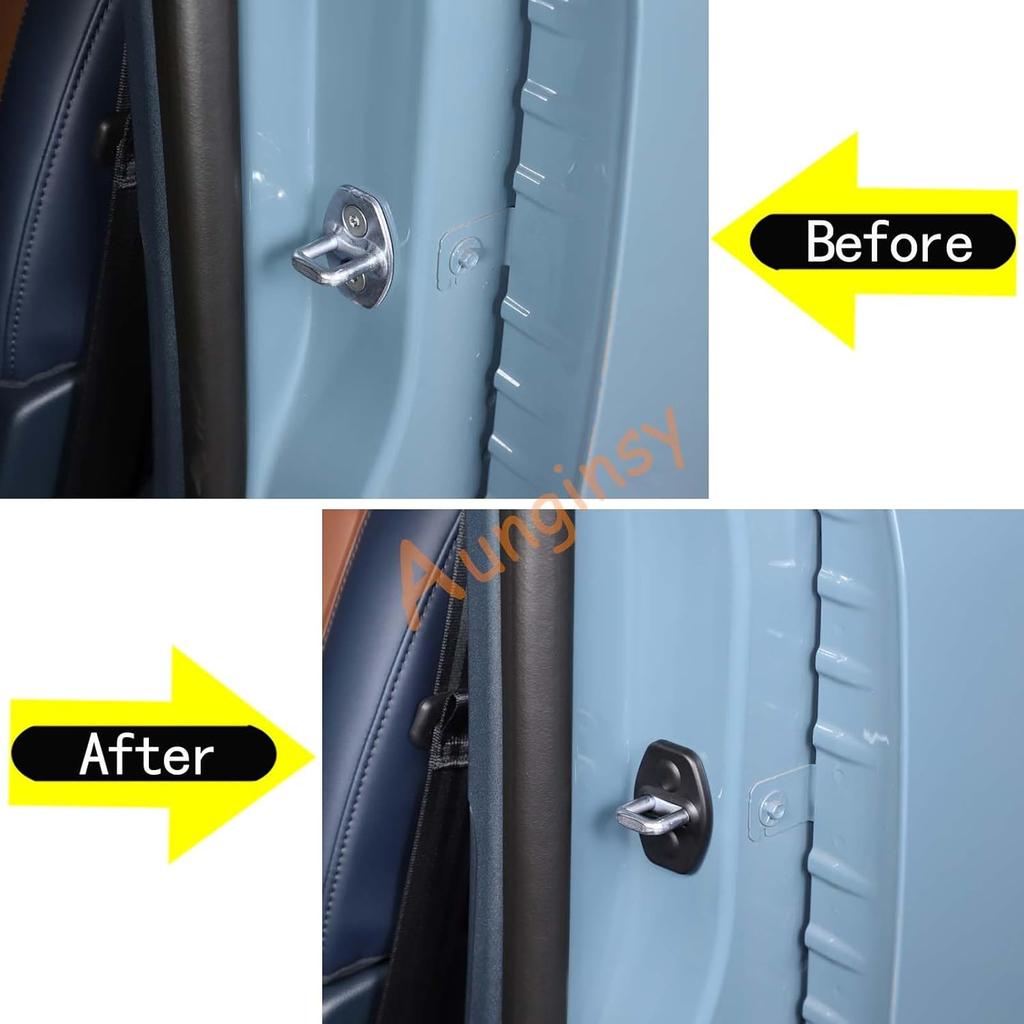 Aunginsy 4Pcs Car Door Lock Latches Cover Protector Compatible with Ford Maverick 2022-2025 2026 Pickup Truck, Inner Front Rear Side Door Lock Latch