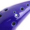 Miwayer Ocarina,12 Tones Alto C Ceramic Ocarina Musical Instrument with Song Book Neck String Neck Cord Carry Bag, Blue