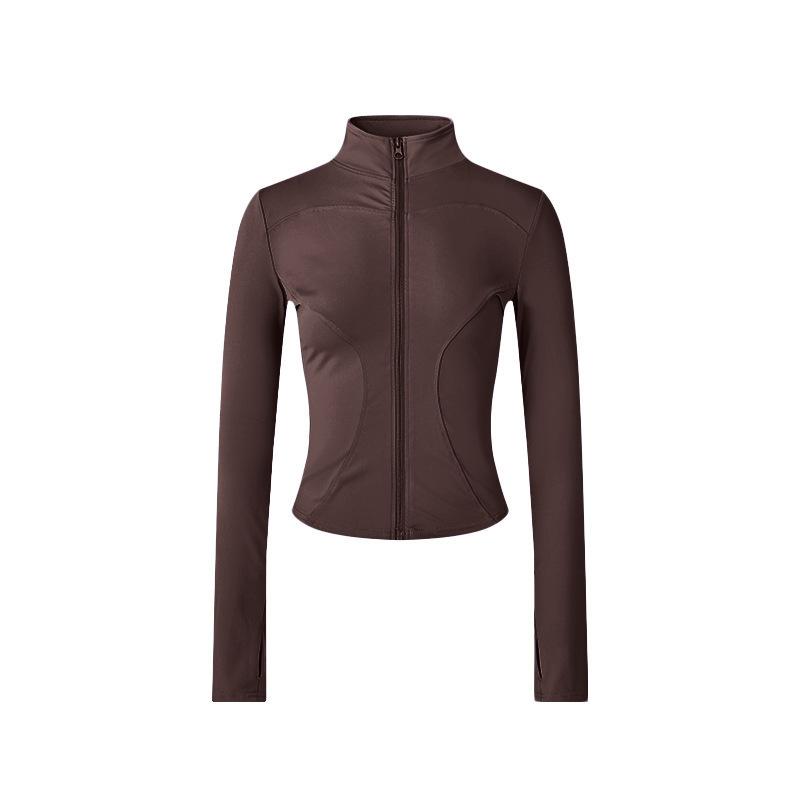 Sunscreen Clothes Pilates Yoga Clothes Jacket Slim Stand-up Collar Zipper Fitness Clothes Running Quick-drying Breathable Sports Top