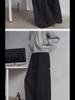 Men's Gray Heavyweight Wide-Leg Sweatpants: Spring/Autumn Casual Drape with American High-Street Vibe