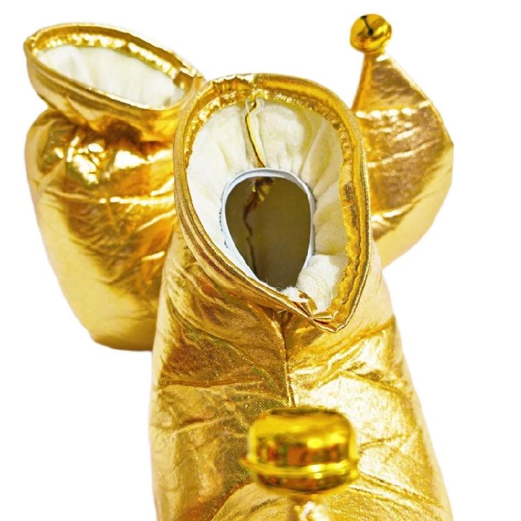 Erwachsenen Clown Schuhe Metallic Farbe Elfen Schuhüberzieher Bequem zu Tragen Weihnachtsfeier Kostümzubehör für Frauen Männer