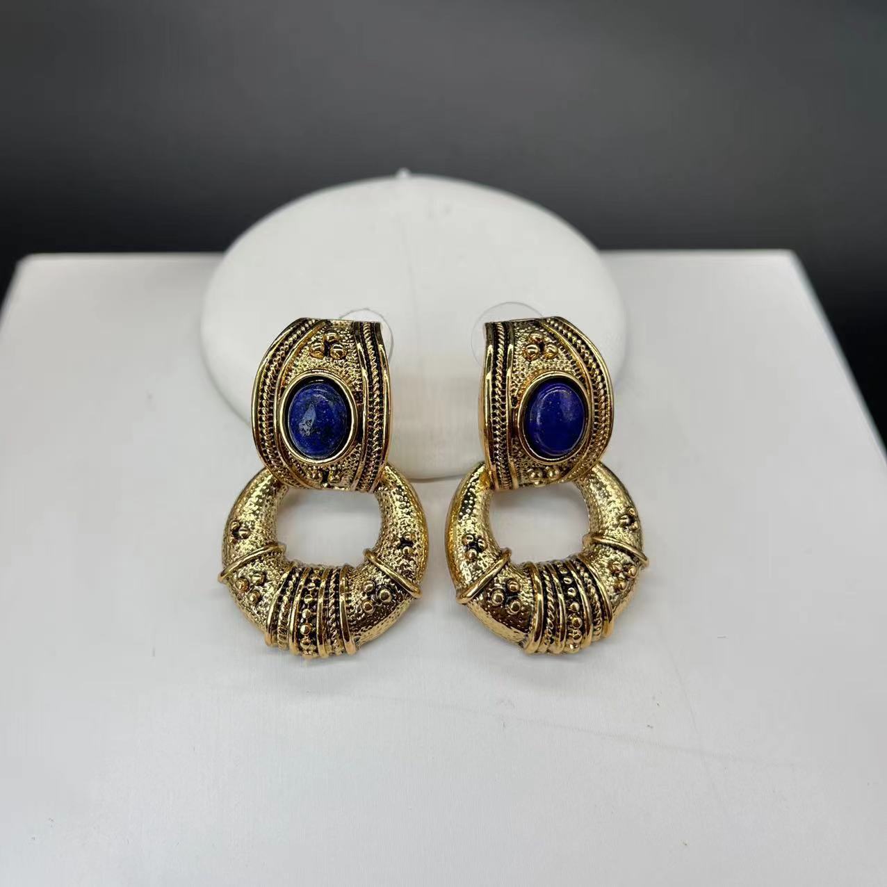 Винтажные винтажные премиальные французские серьги-пряжки средневековые серьги с подвесками из циркона набор колье ювелирные изделия