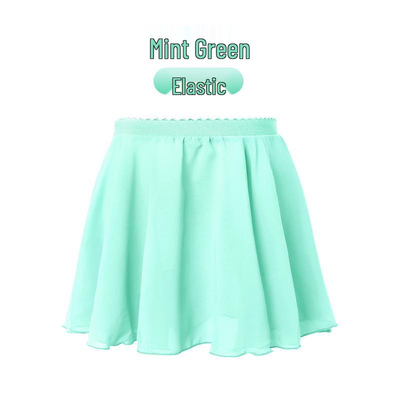 Mädchen Chiffon Elastischer Tanzrock – Leichte Übungskleidung