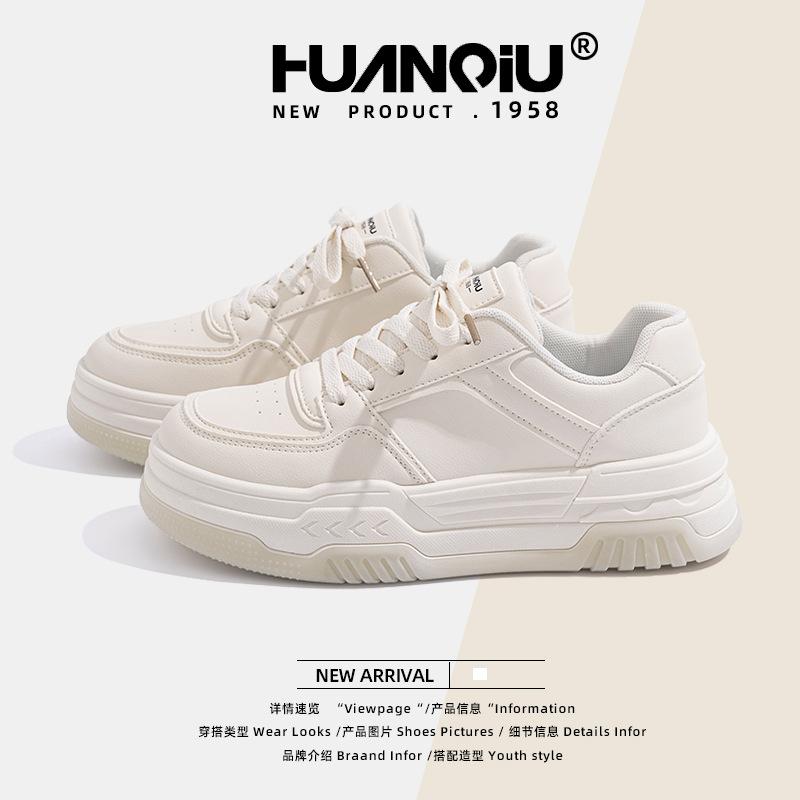 Global trend platform white shoes women's 2025 spring versatile height-increasing breathable casual board shoes ZHQ5361-1