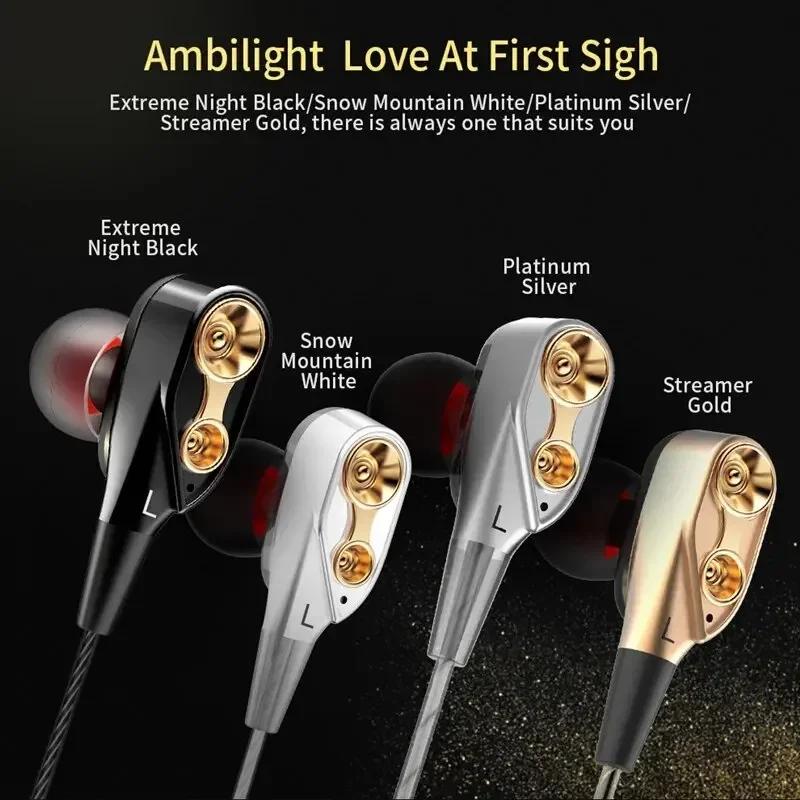 Original QKZ CK8 4D Kupfertreiber HiFi Kabelgebundener Kopfhörer Sport Kopfhörer Bass Stereo Headset Musik Ohrhörer 3,5MM In-Ear mit Mikrofon