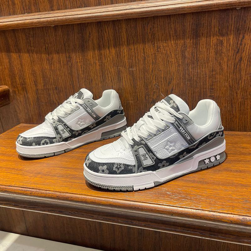 Letní pánské boty nové ležérní boty měkká podrážka barevné sladění sportovní boty trend nízké prodyšné protiskluzové boardové boty