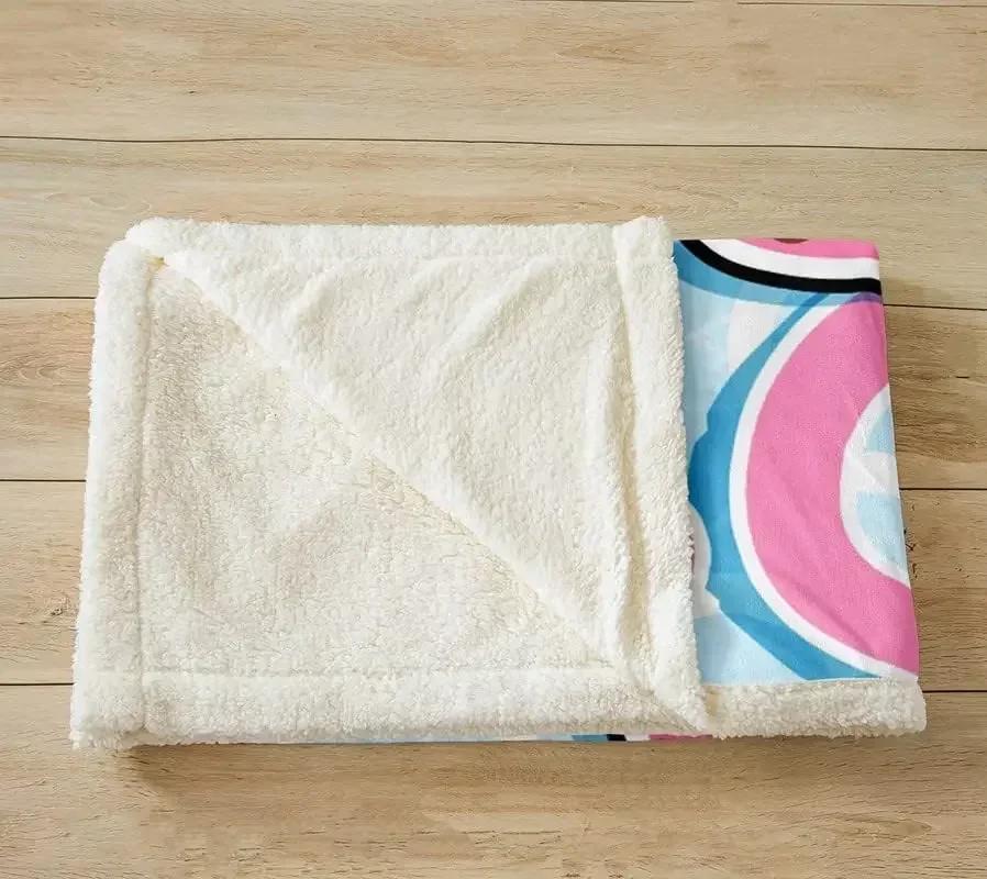 Boba Sherpa Decke Nur ein Mädchen, das Boba liebt Plüschdecke Kawaii Bubble Tea Kuscheldecke aus Fleece für Bett Sofa