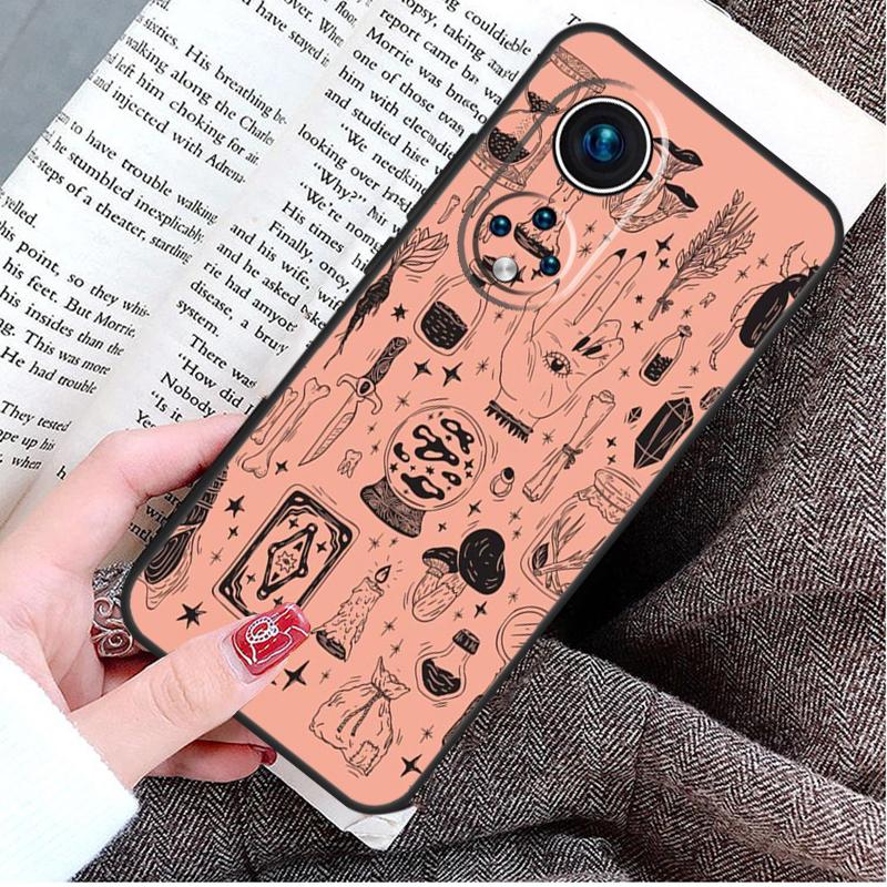 Girly Pastel Witch Goth Ouija Case For Honor Magic 5 6 7 8 Pro Honor Win RT X9d X9c X9b X9a X8c X8b 50 70 90 400 200 Lite