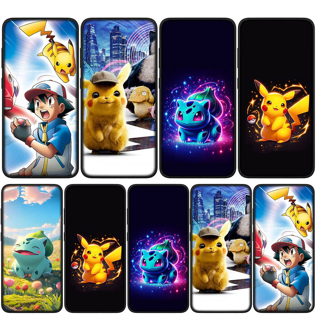 Cover for iPhone 17 16 15 Xiaomi Poco Redmi Note 14 13 12 11 Pro Max X 16e Samsung Galaxy S25 S24 S23 OPPO Huawei Pokemon Pikachu Bulbasaur Phone Case
