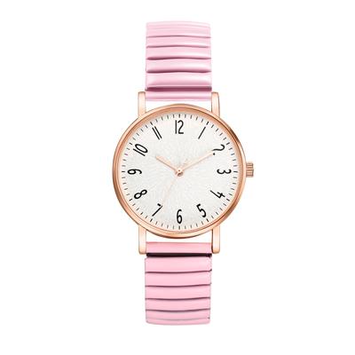 Watch with Bellows Available In Multiple Stretchable Stainless Arabic Clear Quartz Adjustable Suitable for Seniors and Birthday Gift Women's Strap,
