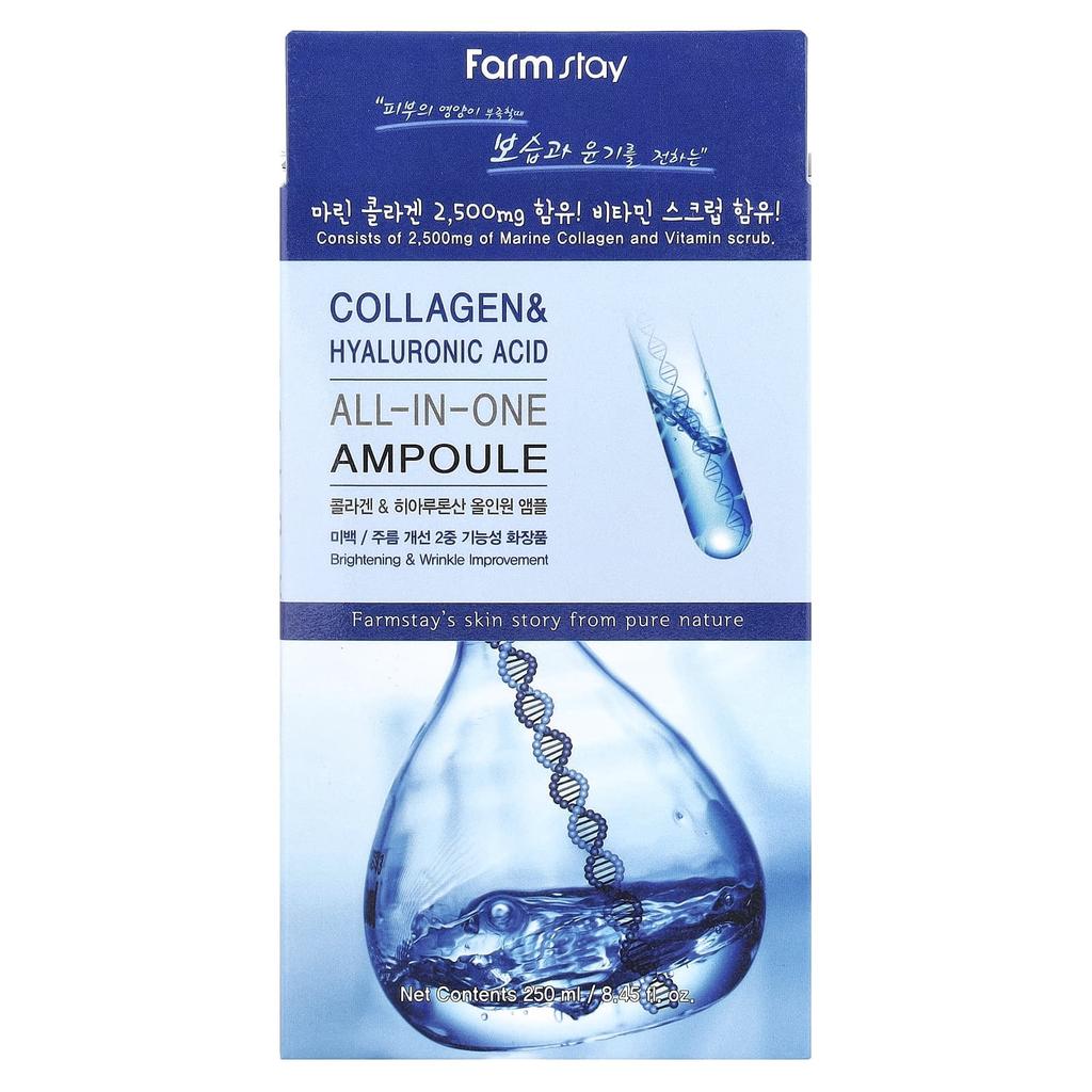 Collagen & Hyaluronic Acid, All-in-One Ampoule, 250Ml(8.45Fl Oz)