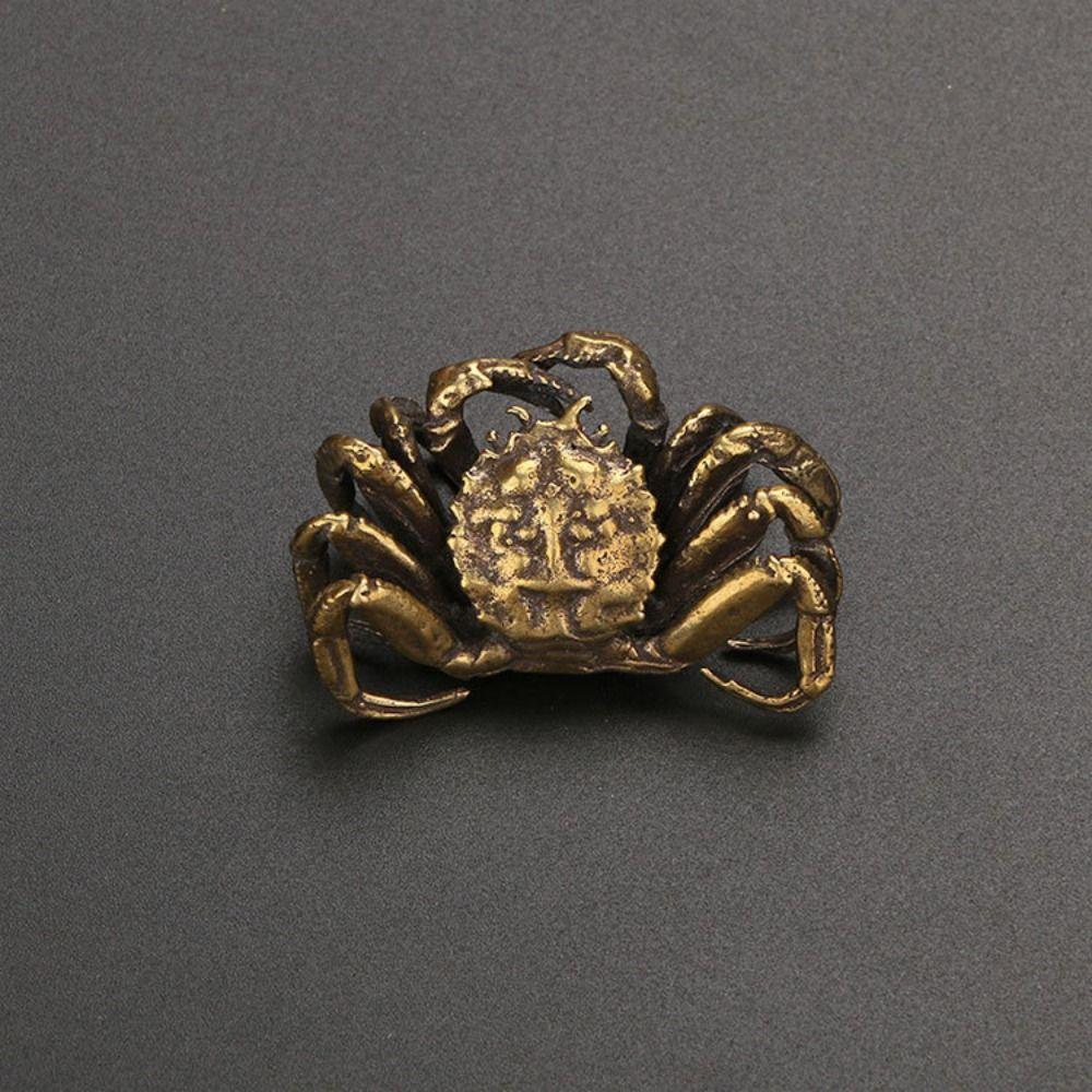 Brass Crafts Crab Ornaments Solid Animal Tea Pet Creative Crab Miniatures  Decoration Accessories