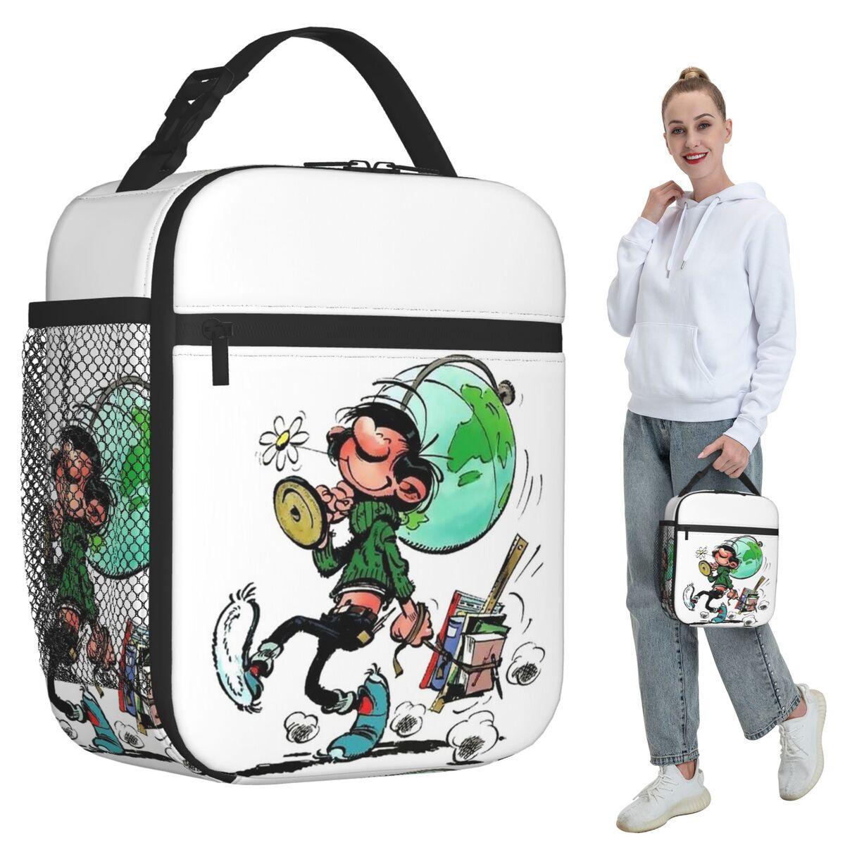 Gaston Lagaffe Insulated Lunch Bag for Women Office Cooler Thermal Food Box Tote Leakproof Lunch Boxes Container One Size