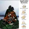 1pc Tiger Print Blanket Lightweight Flannel Blanket Throw Blanket For Sofa, Bed, Travel, Camping, Livingroom, Office yy251015156