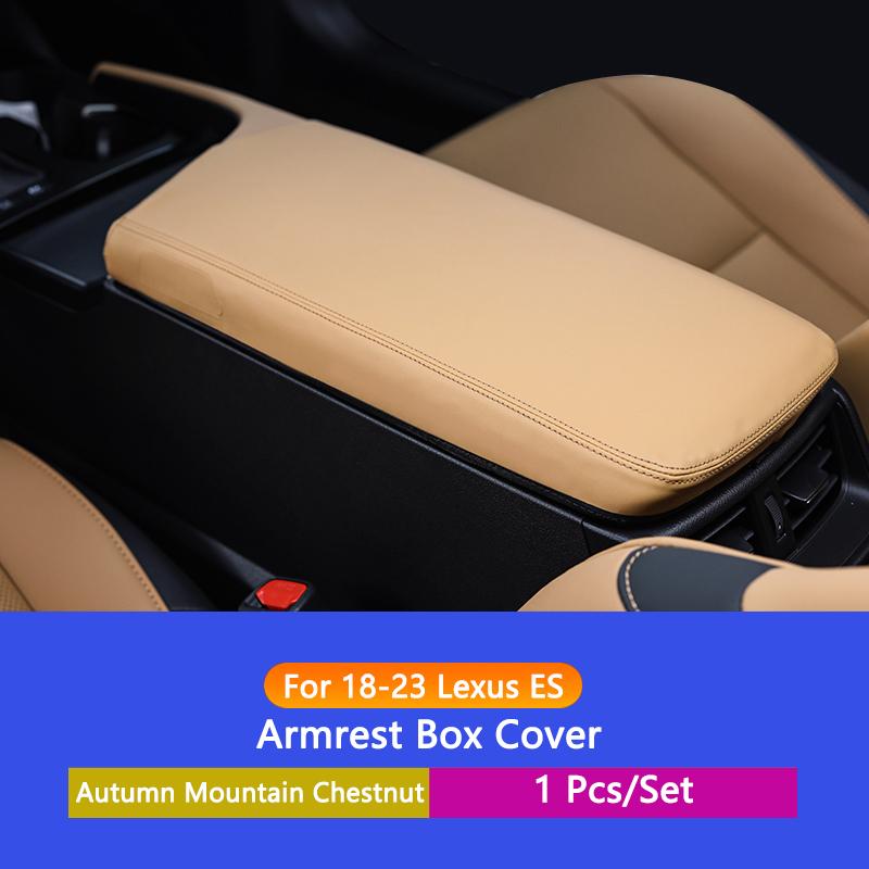 QHCP Leather Car Armrest Box Cover Center Console Armrest Box Sleeve Trims For Lexus ES200 260 300H 2018- Interior Accessory