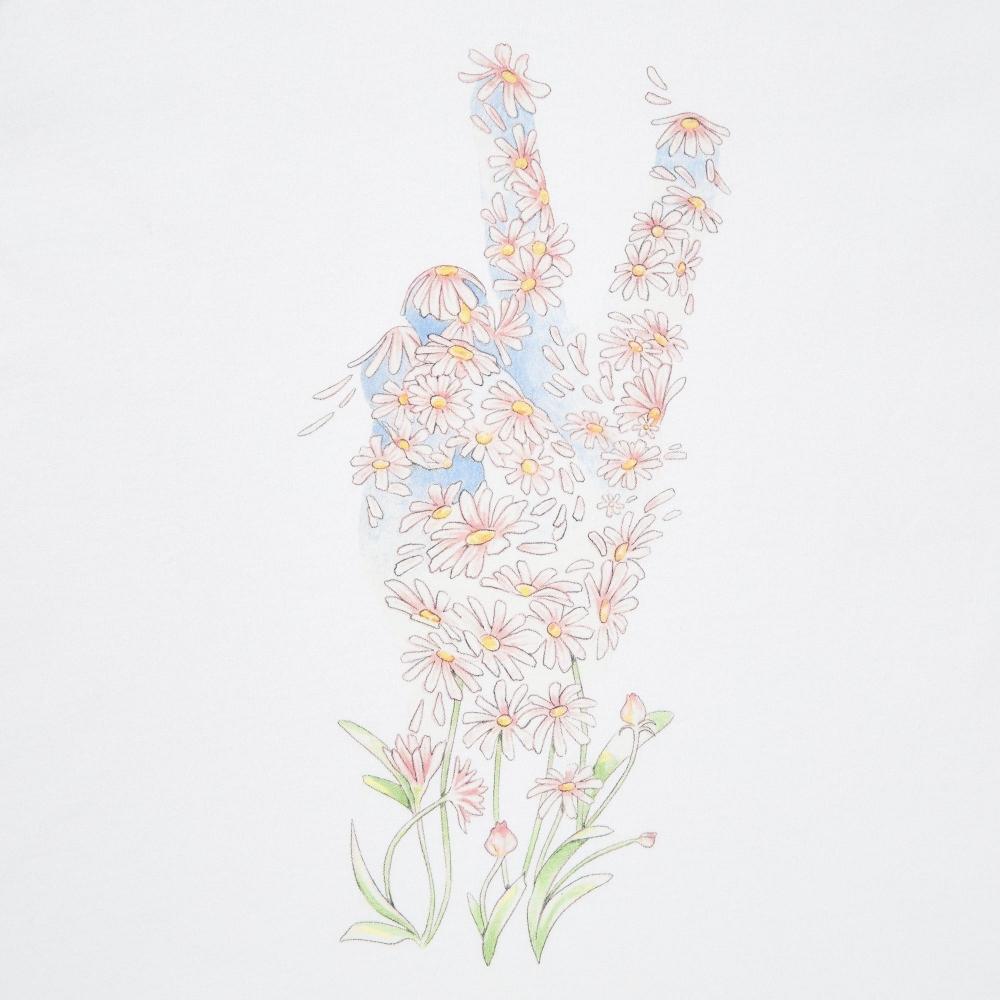 Uniqlo Japan Peace For All Grafik-T-Shirt, kurzärmlig, normale Passform, Jw Anderson