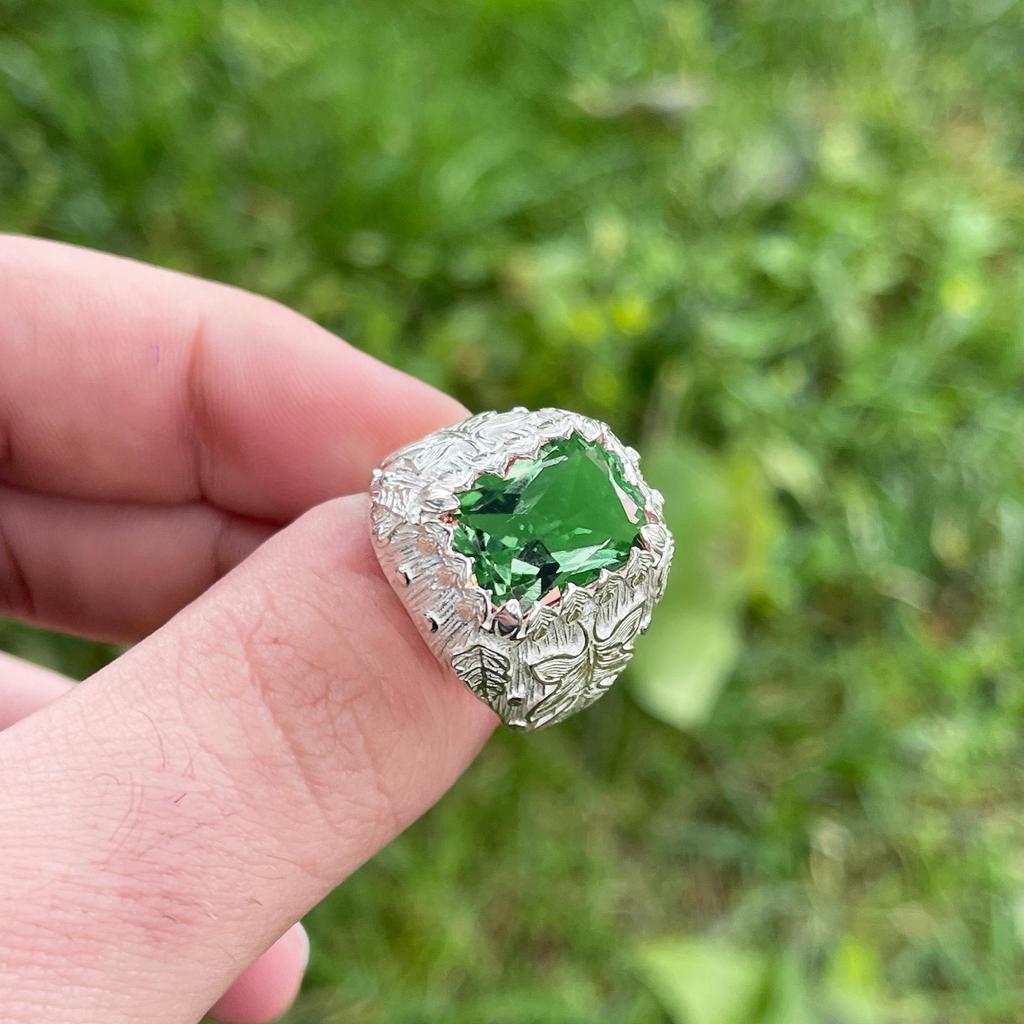 Zultanite Color Changing Stone Men's Ring, 925 Sterling Silver Ring, Natural Sultanite Stone, Turkish Diaspore Jewelry, Handmade Ring, Gift For Men