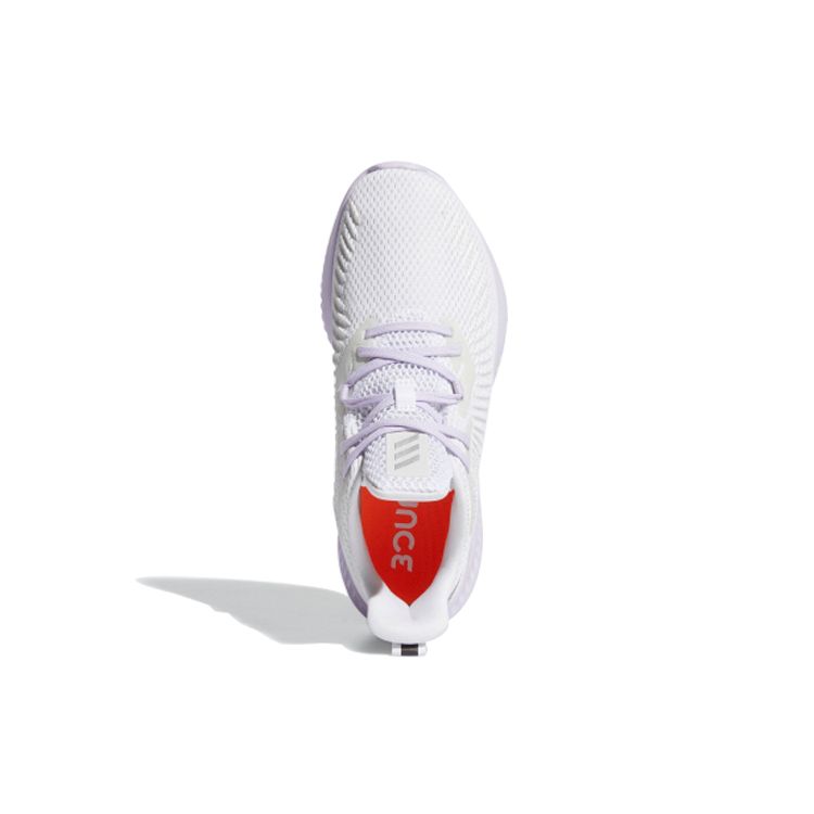 Adidas Alphabounce 3 Comfortable Simple Fabric Non-Slip Durable Low-Top Marathon Running Shoes Women sneaker Crystal-White Silver EG1389