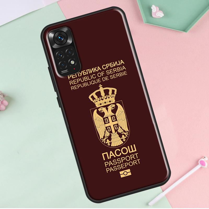 Srbská vlajka Kryt pro Redmi Note 12 Pro Plus pro Redmi Note 10 8 9 11 Pro 12S 11S 10S 9S 9C 10C 12C Pouzdro