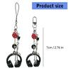 Portachiavi Elegante con Perline per Auricolari Telefono Fatto a Mano Portachiavi Palla 8 con Dadi Accessorio Gioiello Biliardo
