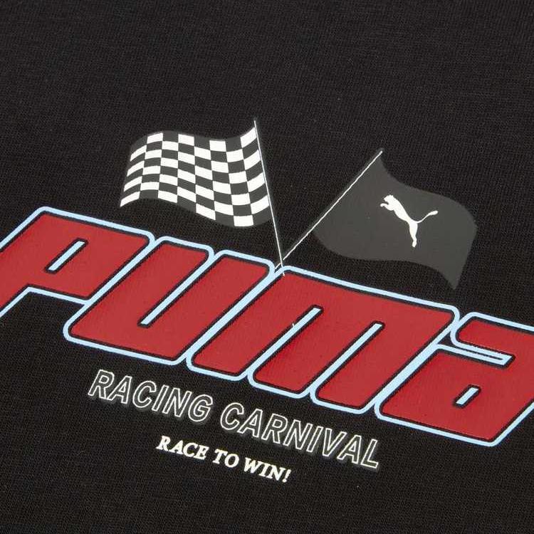 Puma Graphic T-Shirt Casual Round Neck Sports Short Sleeve Kids tops Black 950442-02