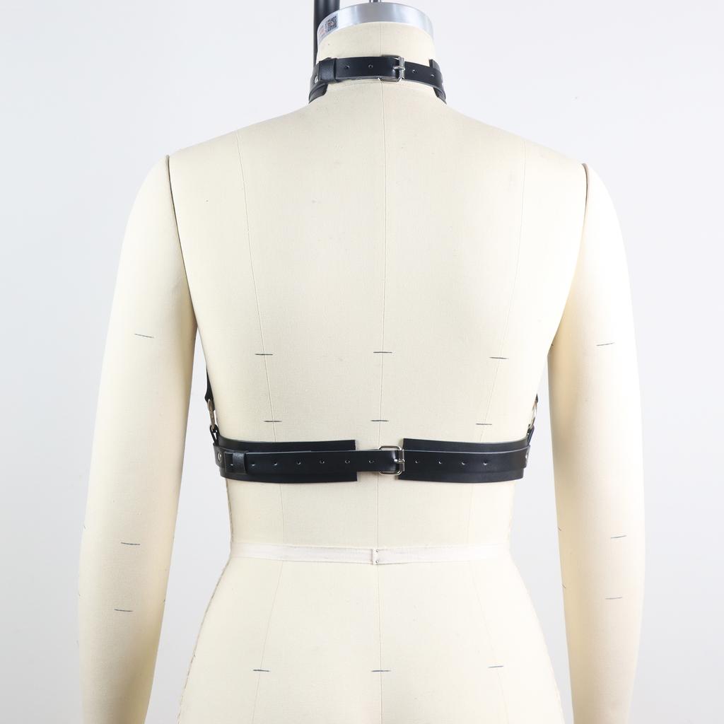 Women Sex Restraints Collar Neck Chest Harness Belt Adjustable Leather Erotic Waist Bondage Strap for Cosplay SM Sex Toys