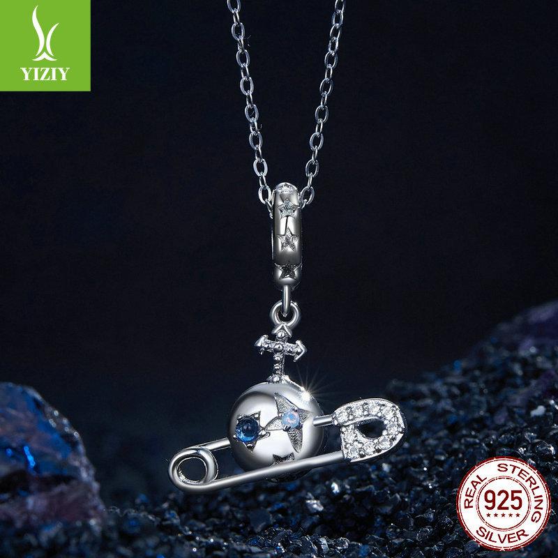 Universe Alien Planet Diy Bracelet Pendant Accessories, Personalized Futuristic S925 Sterling Silver Beads