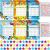 Outus 122 Pieces Classroom Incentive Chart for 6 Designs with 1760 Pieces Colorful Star Stickers for Classroom Teaching Kids Behavior Chore Reward