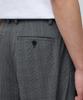MUSINSA STANDARD Glen Check Wide Hidden Banding Slacks [Medium Gray]