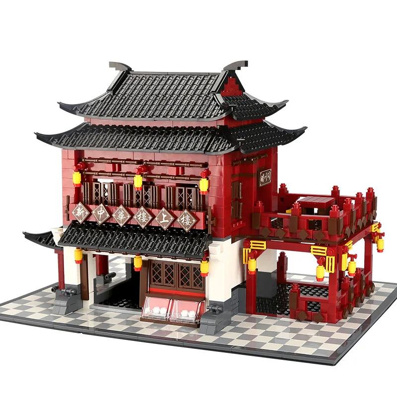 World Famous Building Block Creative City Museum Pyramid Architecture Church Villa  Tower Model DIY Bricks Toy for Kids Boy Gift