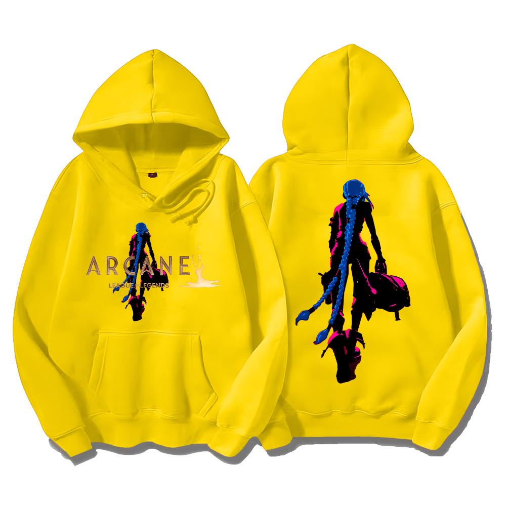 Arcane Hoodies Jinx Classic Aesthetic Print Clothing Autumn Winter Simple Sweatshirts Women Men Y2K Pullovers Clothing