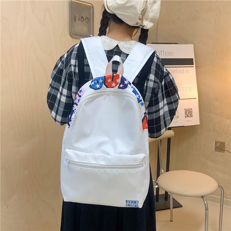 Schoolbag new schoolbag female ins Japanese college style backpack Korean version Harajuku middle school student backpack female feeling