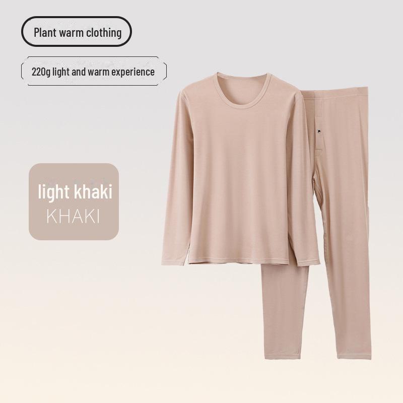 Men's and Women's Lyocelle Velvet Thermal Underwear Set - Warm Autumn and Winter Suit